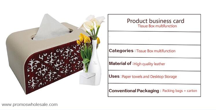 Leather laser engraving facial tissue box