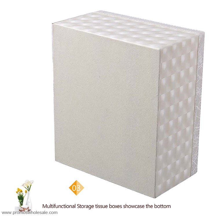 Pearl grain leather tissue box covers