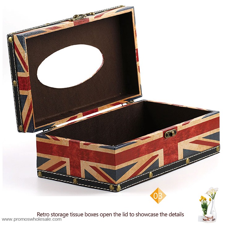 Trä tissue box