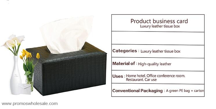 Leather tissue box