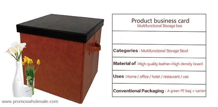 Leather foldable storage box