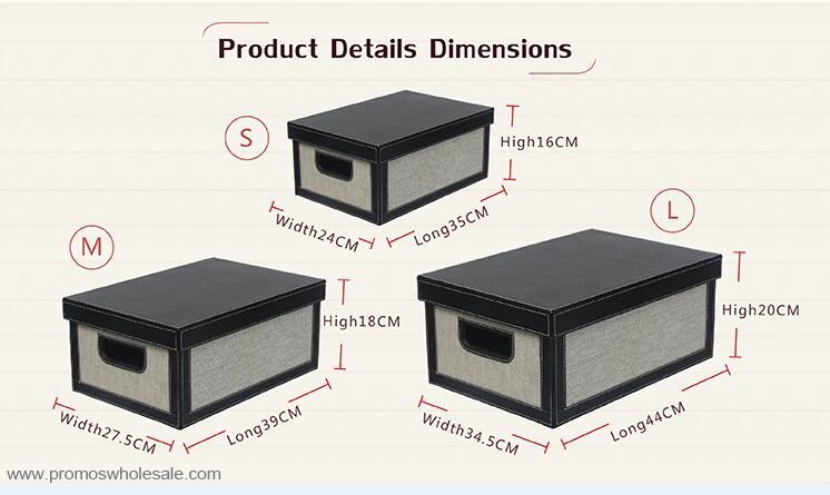 Leather storage box