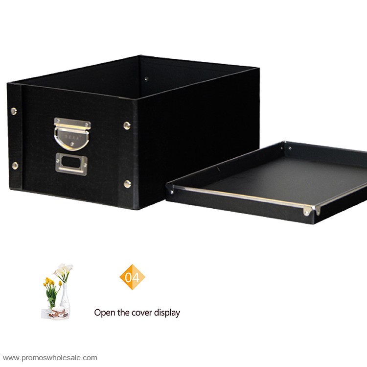 Foldable storage box with lid