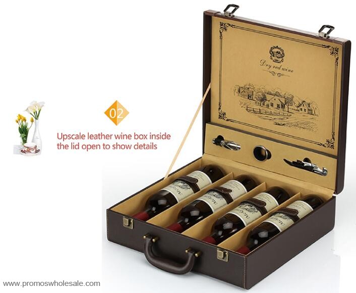 caja de 4 botellas de vino