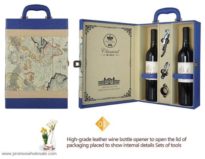 Caixa de empacotamento do vinho Mapa Deluxe