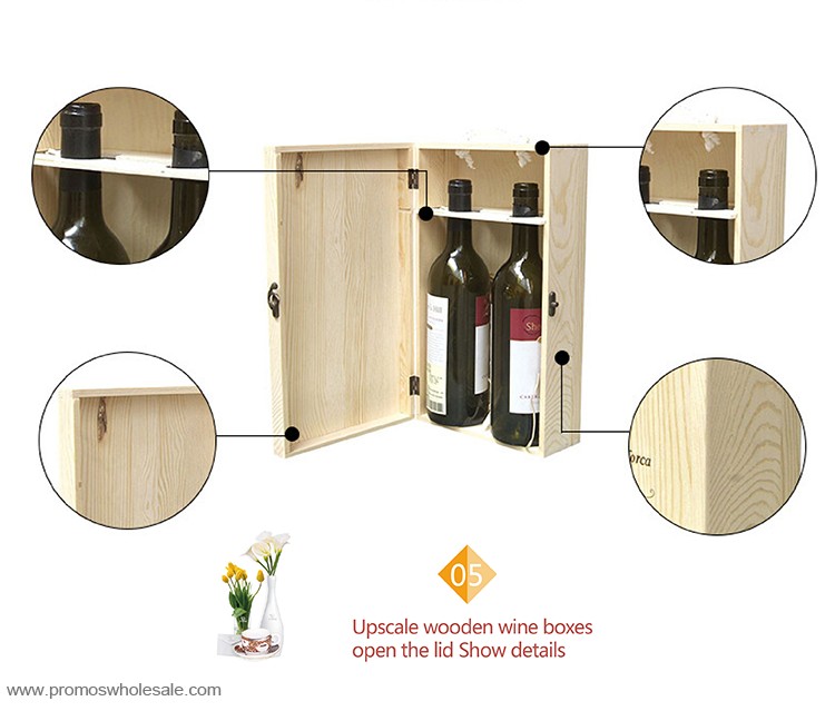 Wooden wine gift box