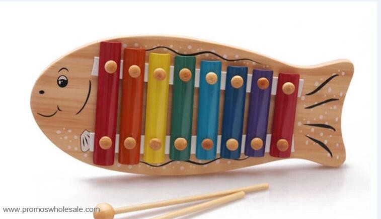  Wooden Fish Shape Lovely Xylophone Eight Notes