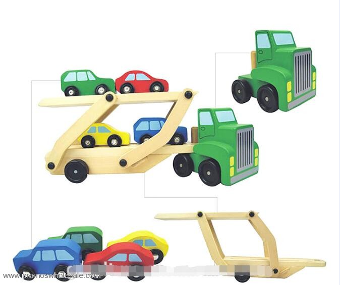 Wooden Car Carrier With Double Layer Removable