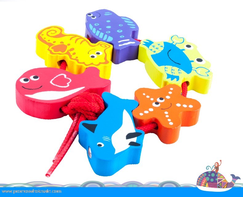 Trä Magnetiska Fiskespel leksak