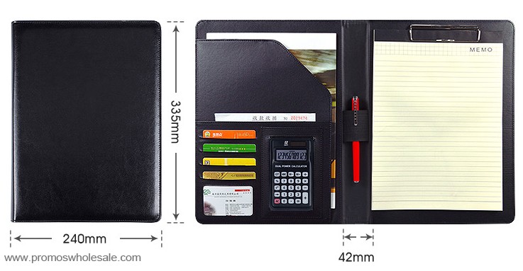 A4 PU multifunctional document pliant