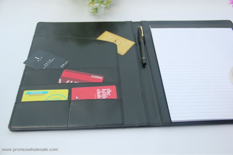 A4 size PU leather promotion cheap portfolio folder