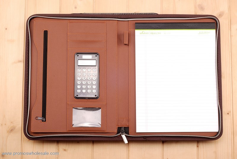 Multi-functional PU folder with calculator