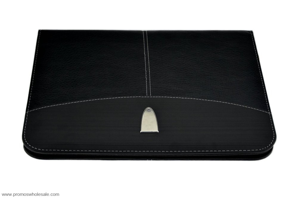 Zipper PU Leather Executive Padfolio file folder