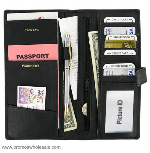 Leather Passport and Ticket Holder