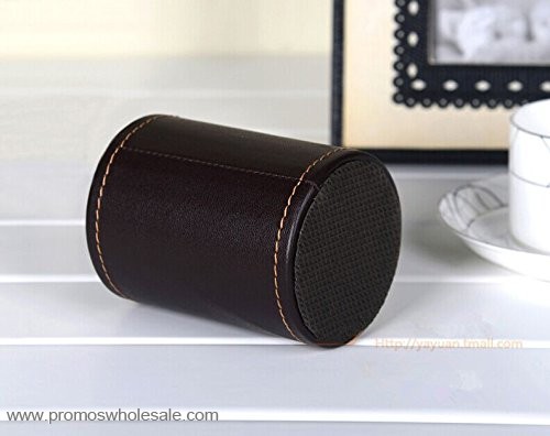 PU Leather Table Pen Holders Round