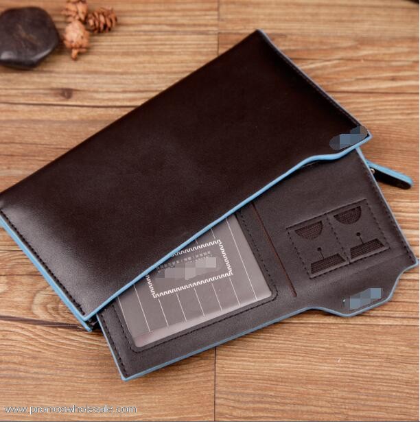 Men Wallet PU Leather Long Design Zipper Pocker