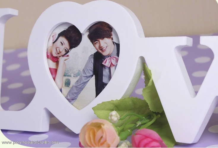 Wooden love photo frame