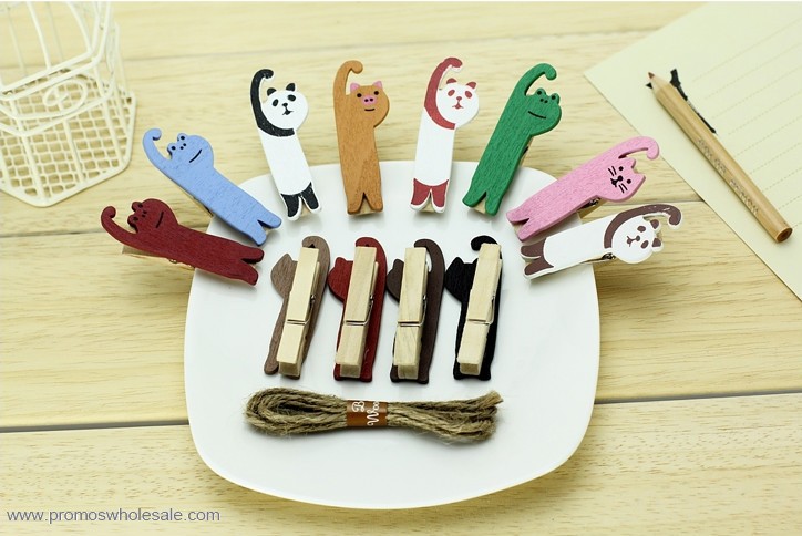 Wooden cartoon photo holder