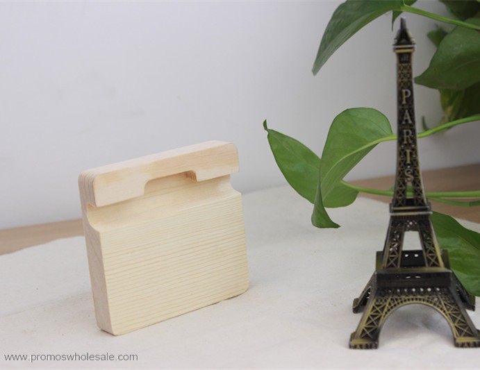 Wooden mobile phone holder