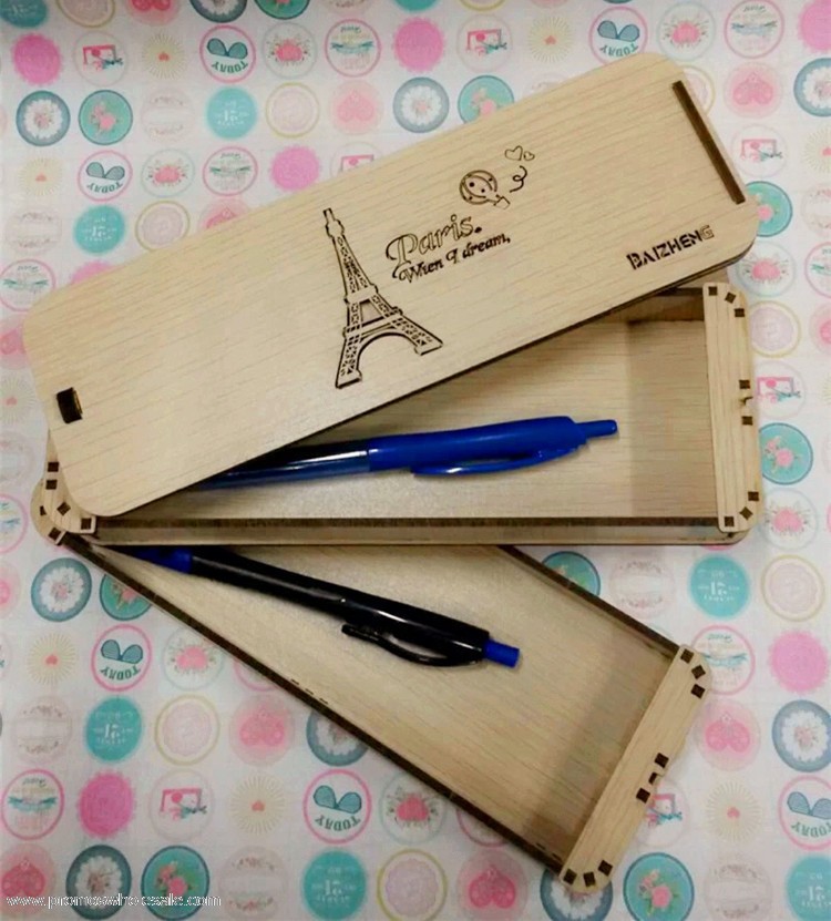 wooden pencil case