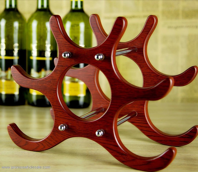 6 wooden wine racks