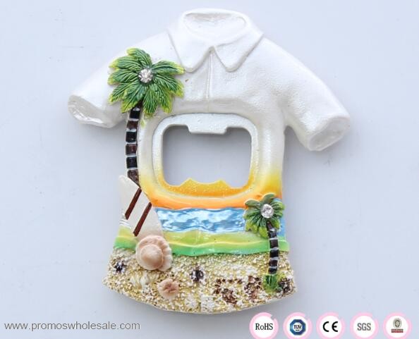 Unique souvenir resin fridge magnet bottle opener