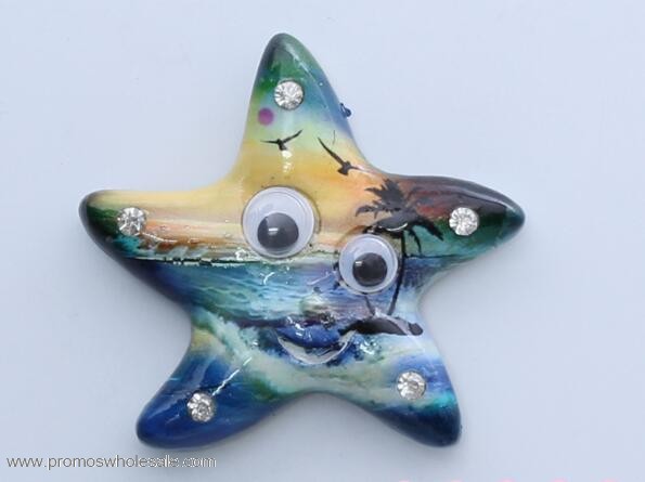 Star shape cute polyresin kitchen magnets