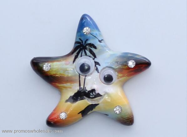 Star shape cute polyresin kitchen magnets