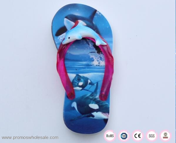 Slipper shape fridge magnet for decoration