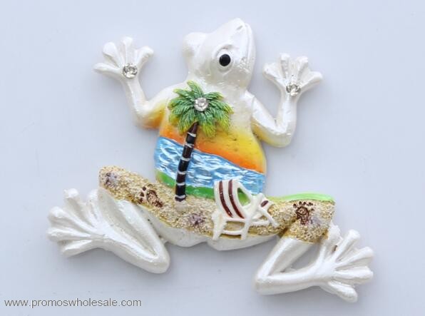 Frog shape resin fridge magnets