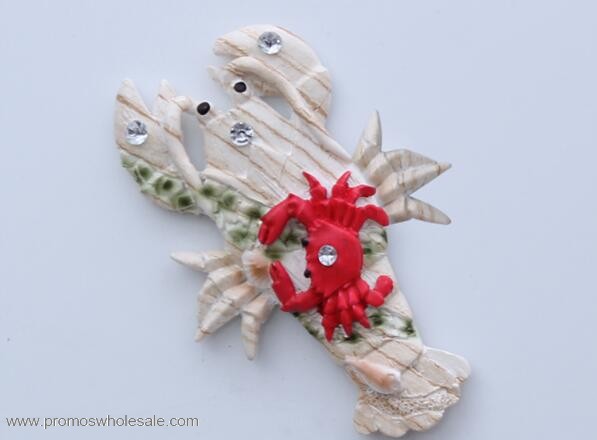 Lobster shape practical waterproof resin fridge magnets