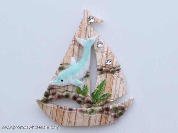 Resin boat shape giveaway 3d fridge magnet