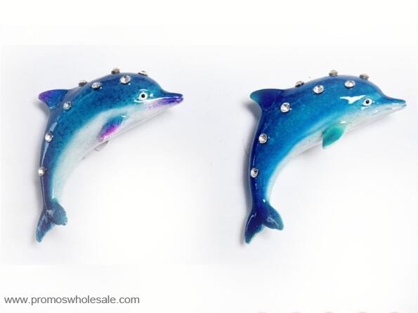 Dolphin shape fridge magnet