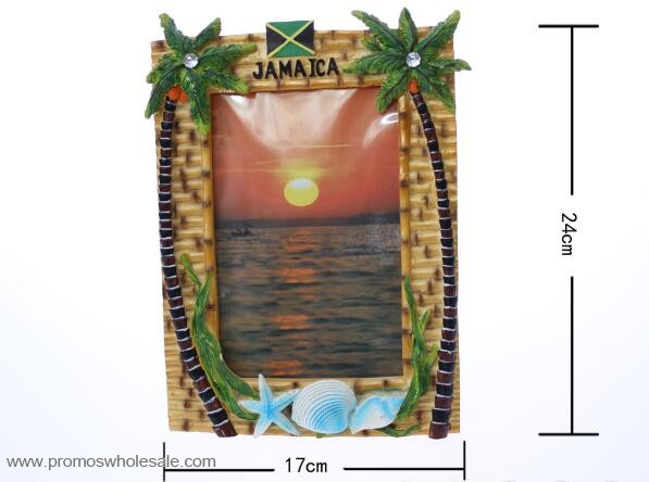 Tropical style resin photo frame