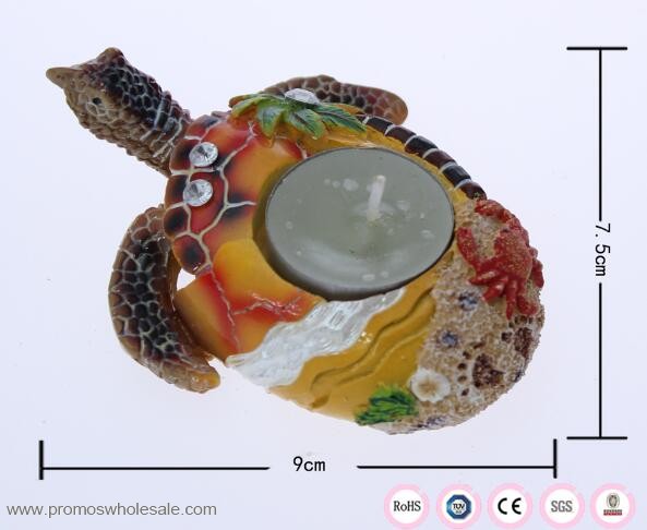 Tortuga sostenedor de vela de la forma