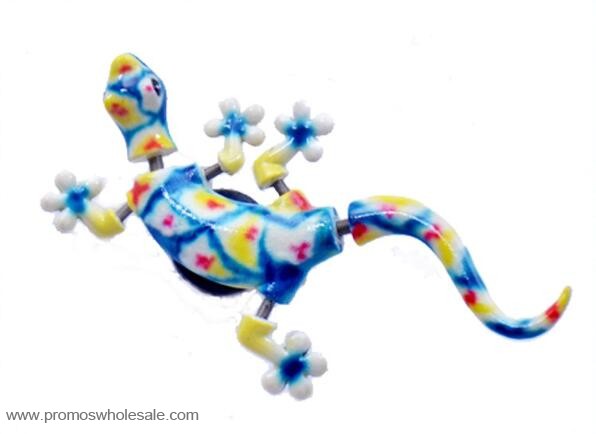 Gecko shape utility plastic fridge magnet