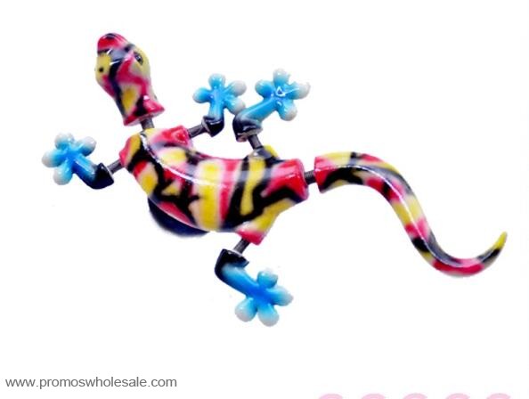 Gecko shape utility plastic fridge magnet