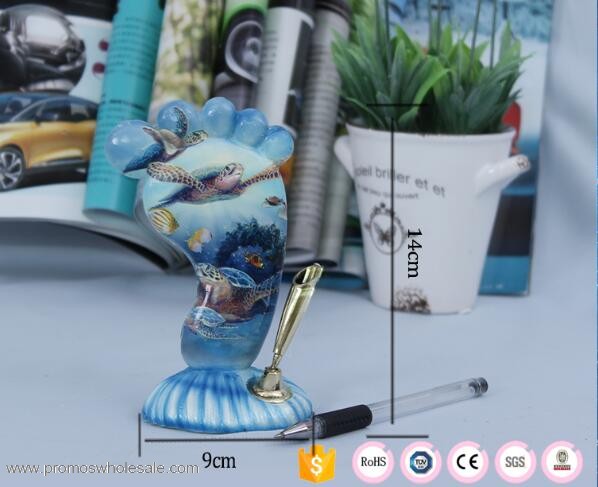 Fancy foot shape souvenir custom pen holder