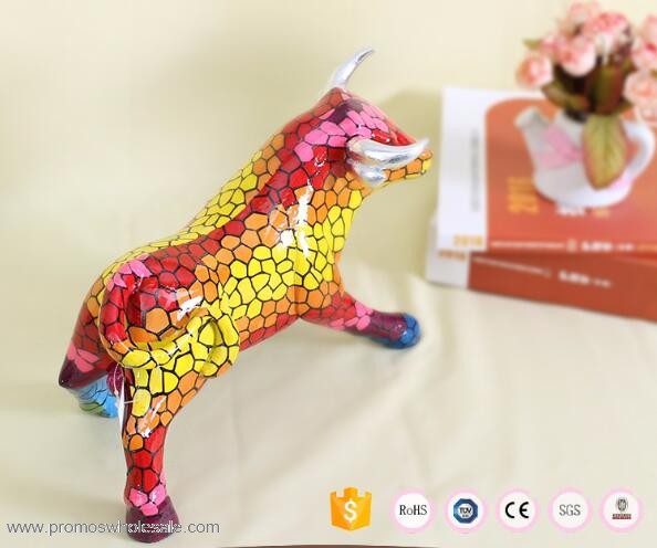 Colorful style vintage cattle indoor living decoration