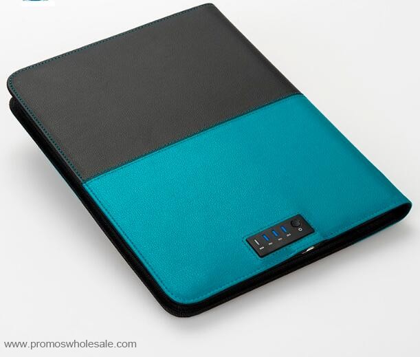  PU portfolio Cover Cases For pad with memo power bank