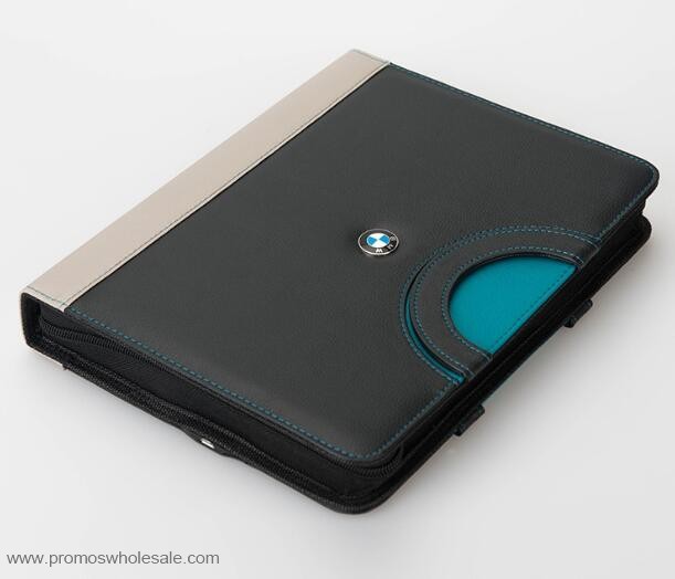 Portfolio case with power bank