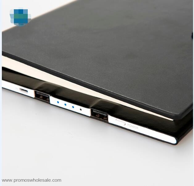 Diary notebook with 10000MA power bank business portfolio