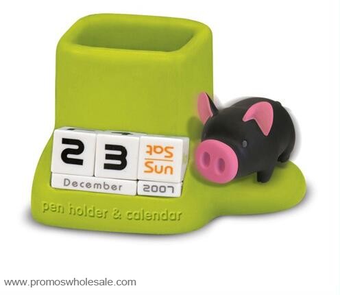  Pig shape calendar school/office use pen holders