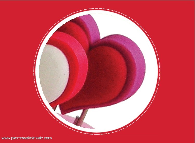 Heart shape pvc magnetic paper clip holder with paper clips