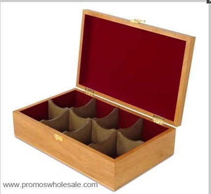 Solid wood grid gift tea boxes