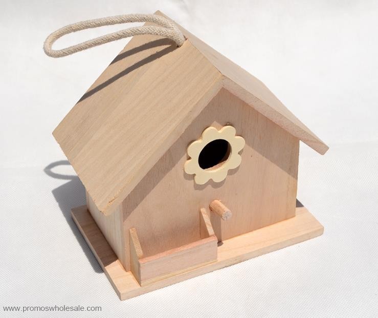  casa do pássaro de madeira feito à Mão 