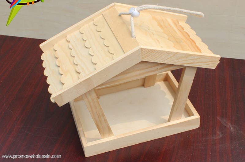 Wooden bird feeder