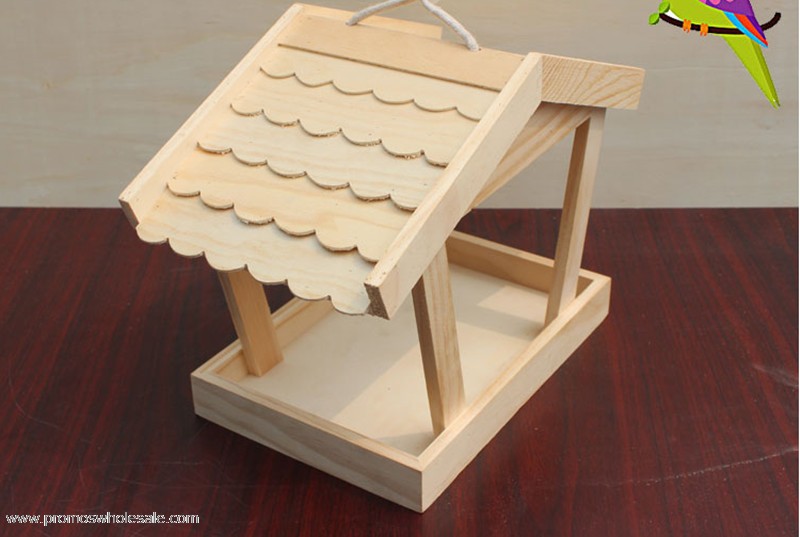 Wooden bird feeder