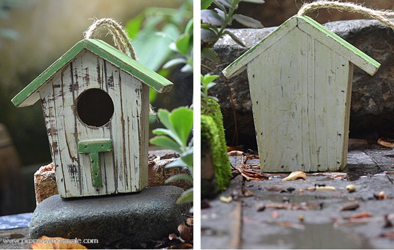 Wooden bird packing house