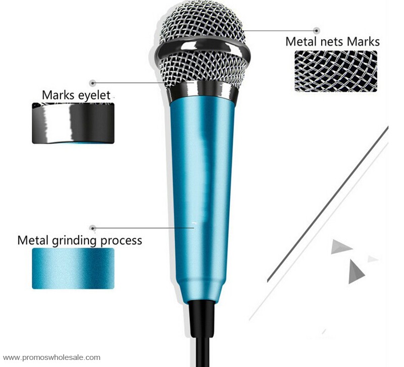 Mini cellulare microfono Palmare Microfono a Condensatore Cablato per cellulare 3
